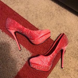 Red Rhinestoned Stilettos 👠✨